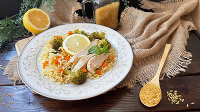 One Pot Lemon Herb Chicken With Rice Pilaf
