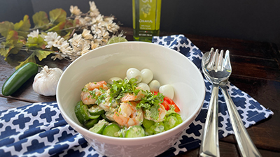 Scrumptious Jalapeño Shrimp & Quail Egg Salad