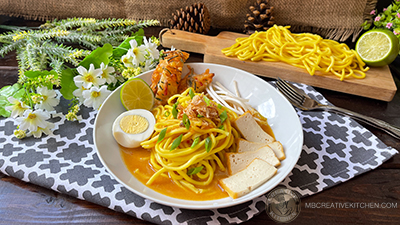 Blanched Noodles In Sweet Potato Based Gravy