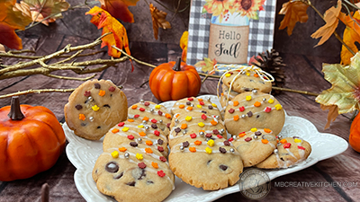 Iced Pumpkin Spice Chocolate Chip Cookies