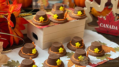 Pilgrim Hat Chocolate Cookies